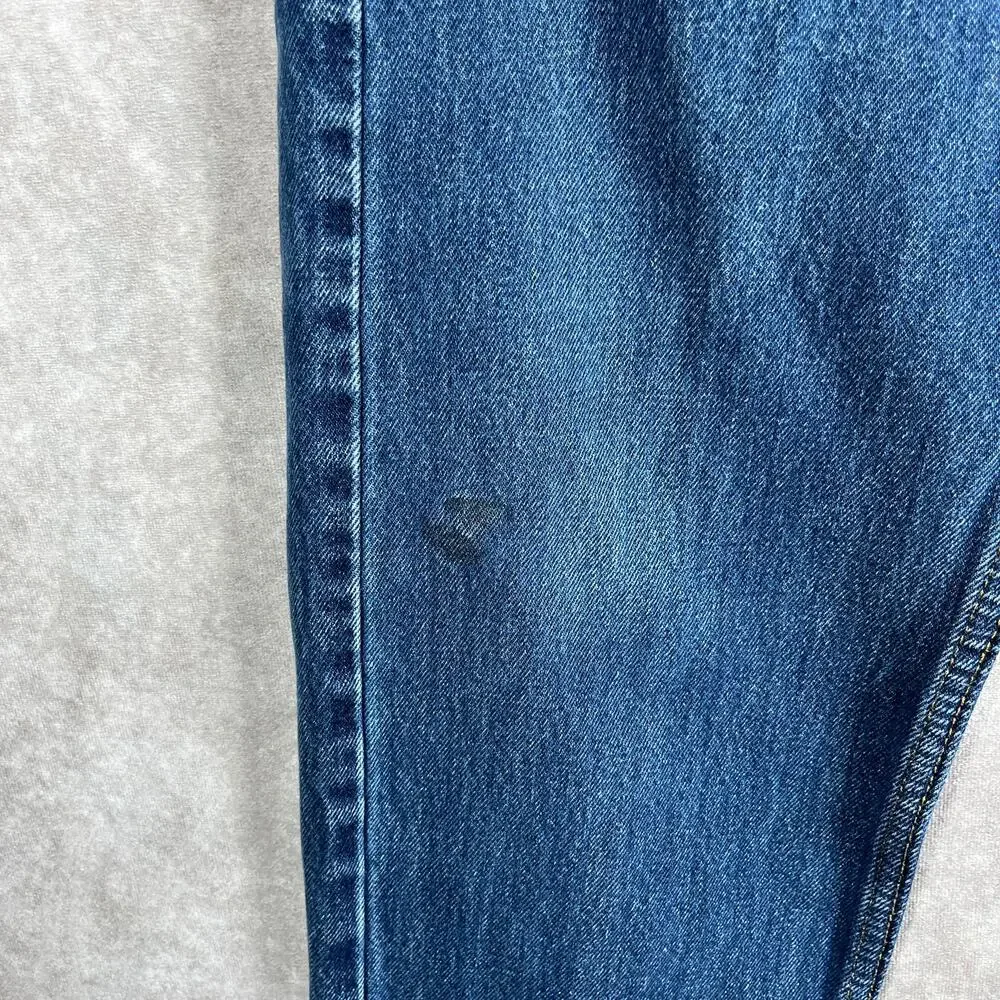 Levi's 505 Jeans Mens Size 33X30 Blue Dark Wash Denim Straight Regular Fit‎ Work
